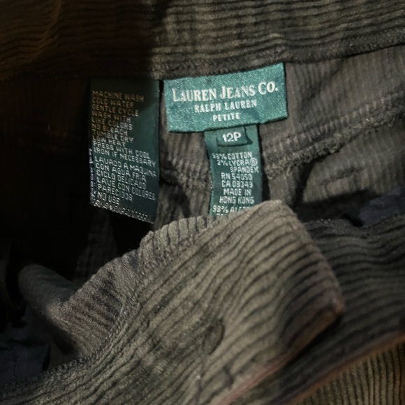 Lauren Jeans Co. Ralph Lauren Pants Women's 12p Green Corduroy Straight 31x26 - Picture 2 of 5